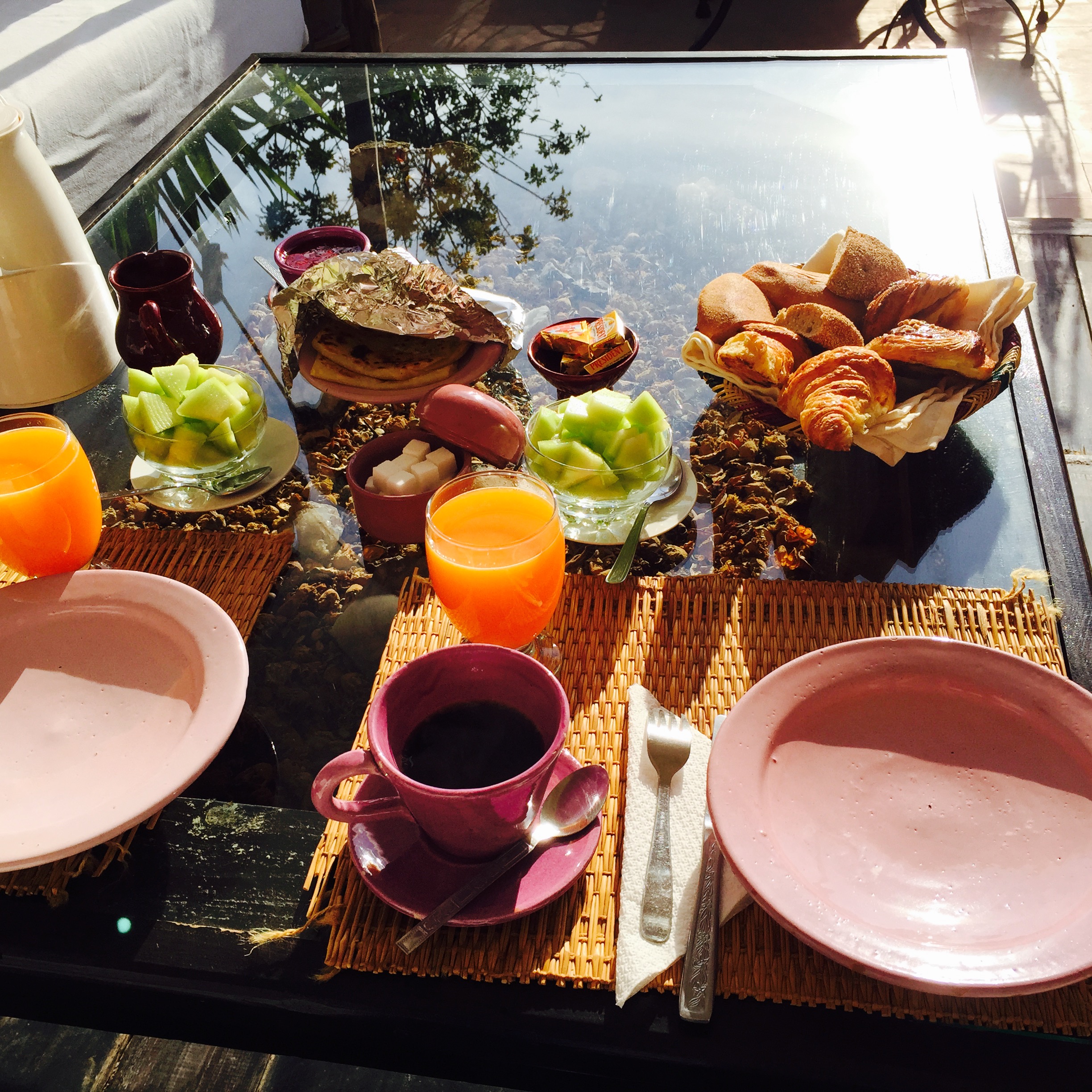 Superbe petit-déjeuner du Riad