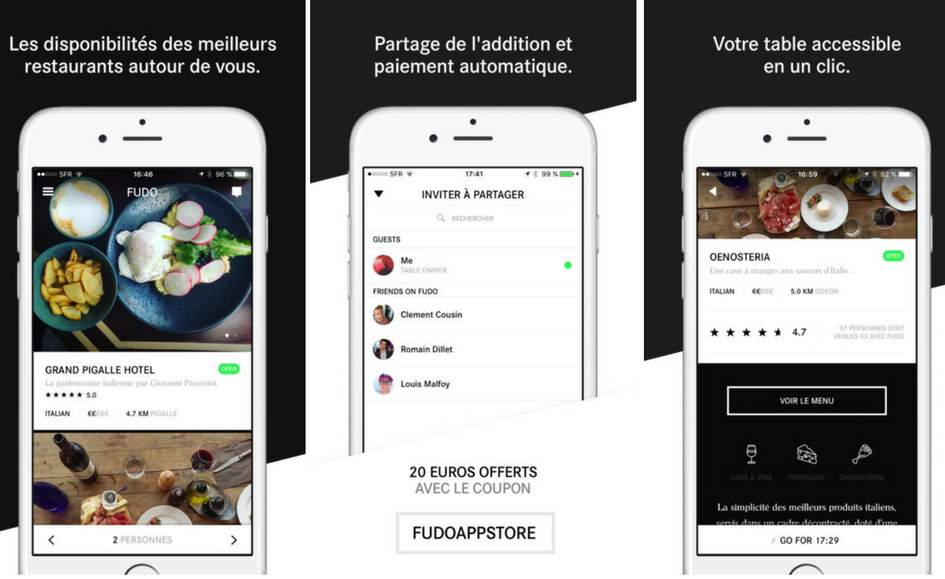 Application Fudo - Réservation de restaurants sur mobile Application Fudo - Réservation de restaurants sur mobile
