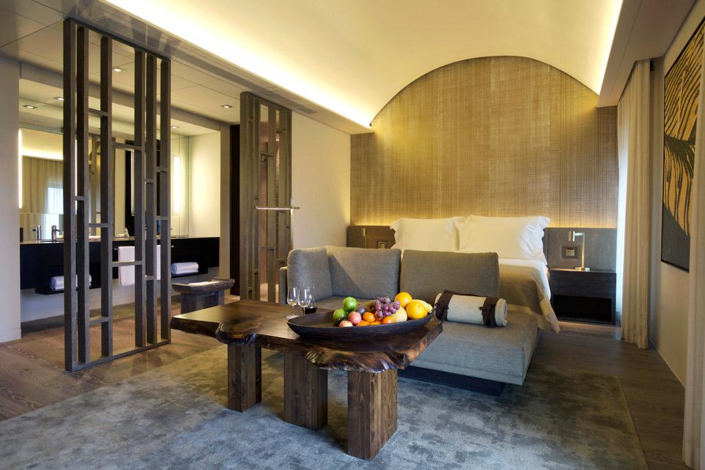 La chambre Quinta Deluxe : couleurs or et décoration zen