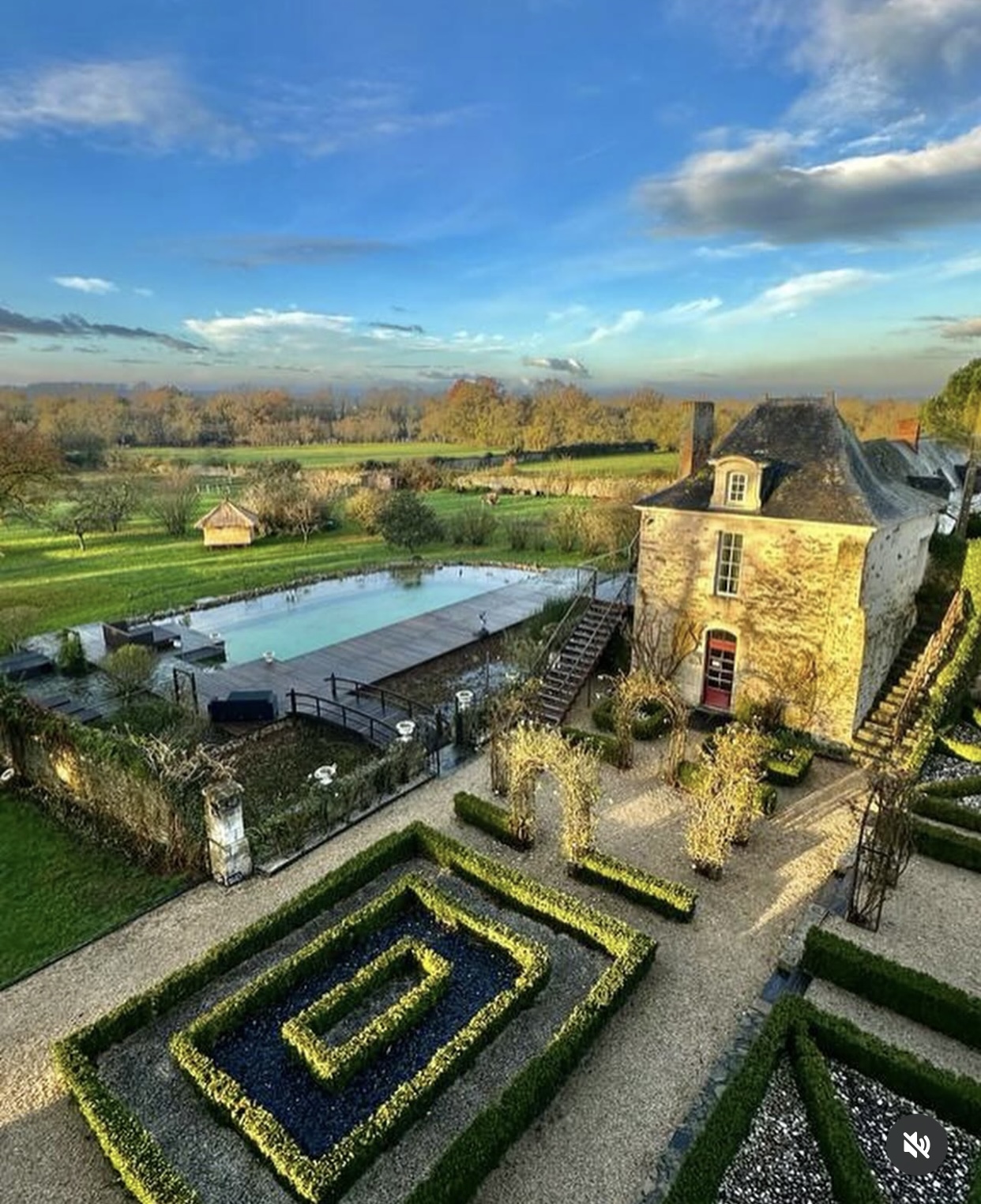 Vue aérienne © Château de l’Epinay