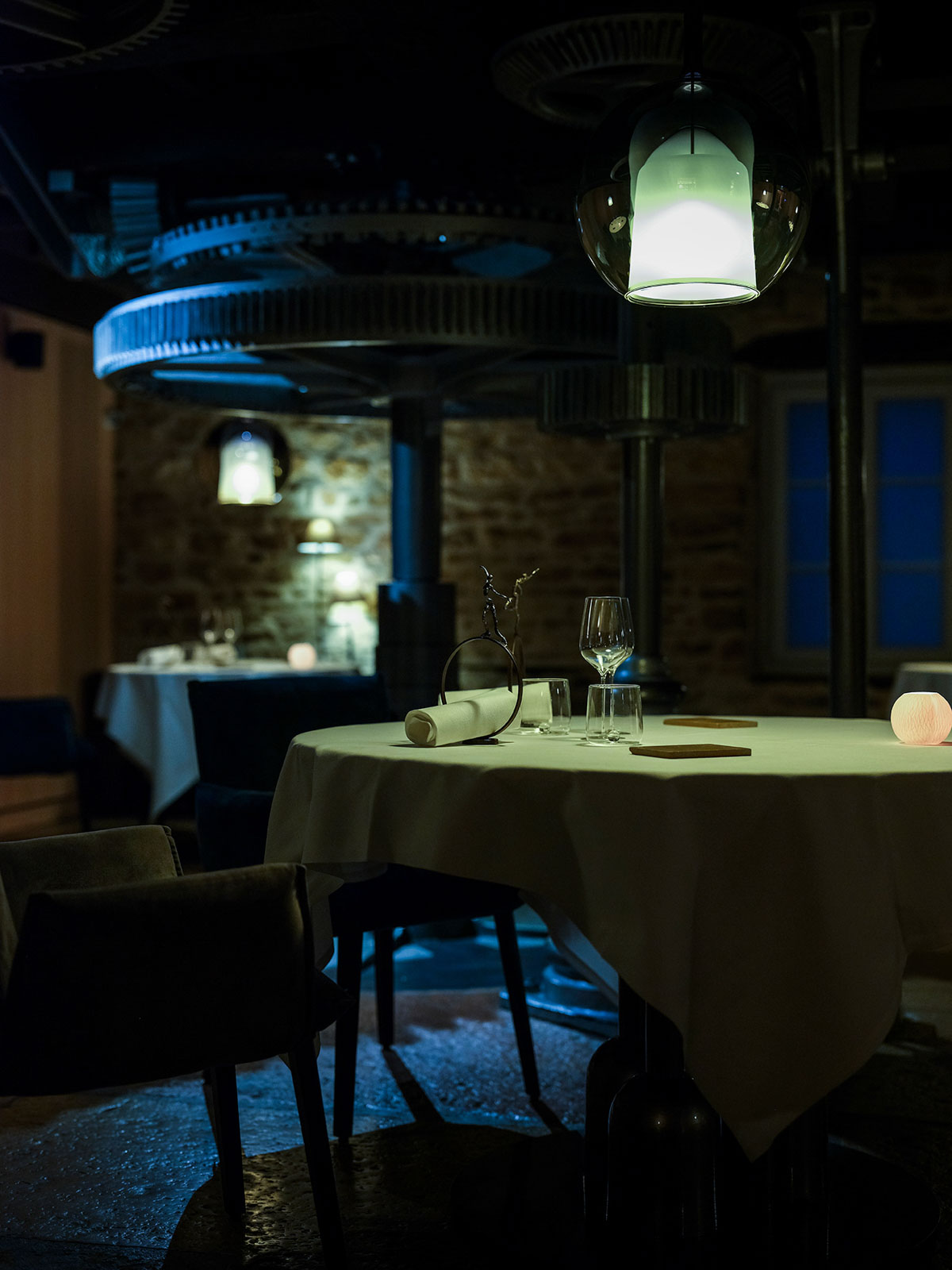 La salle du restaurant bourguignon l’Amaryllis de Cédric Burtin