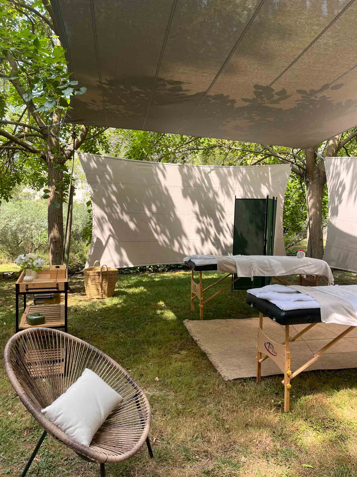 Un soin en extérieur chez Baumanière