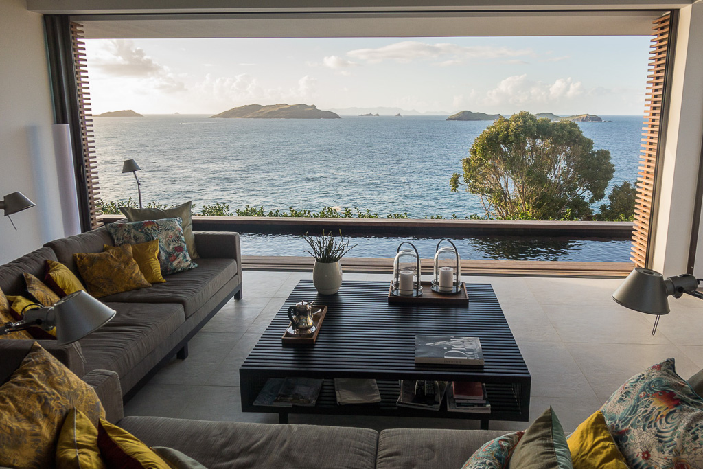 Villa BelAmour à Saint-Barth - Salon ouvert sur la mer