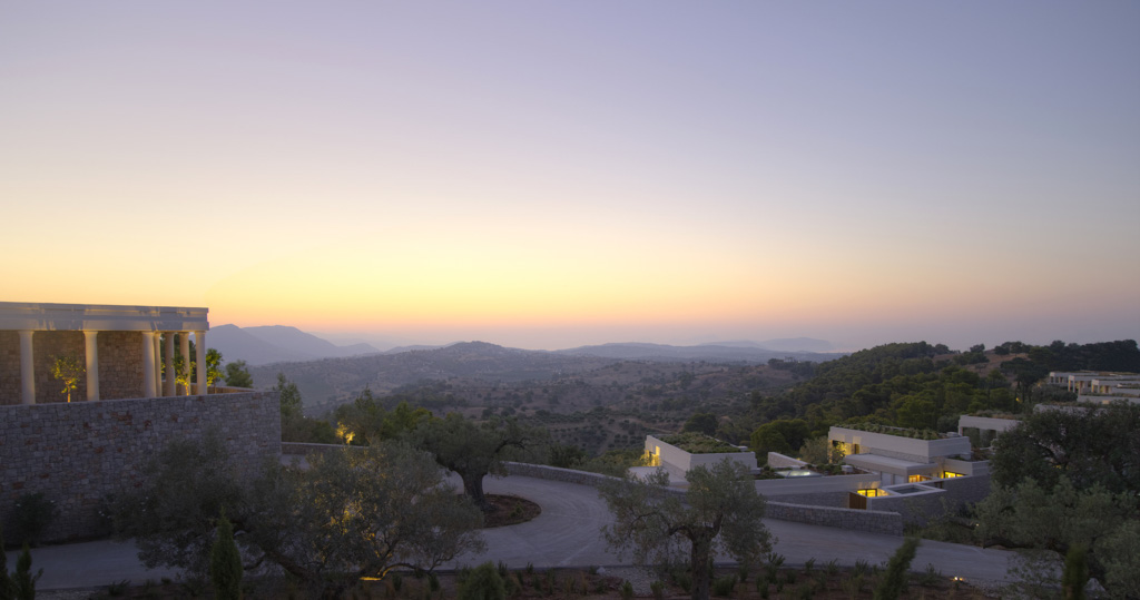 Amanzoe, Grèce - Vue d'ensemble de l'hôtel