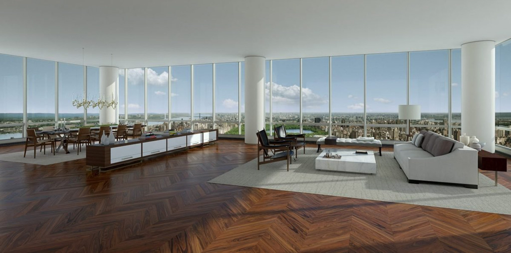  One57 à New York - Salon du penthouse