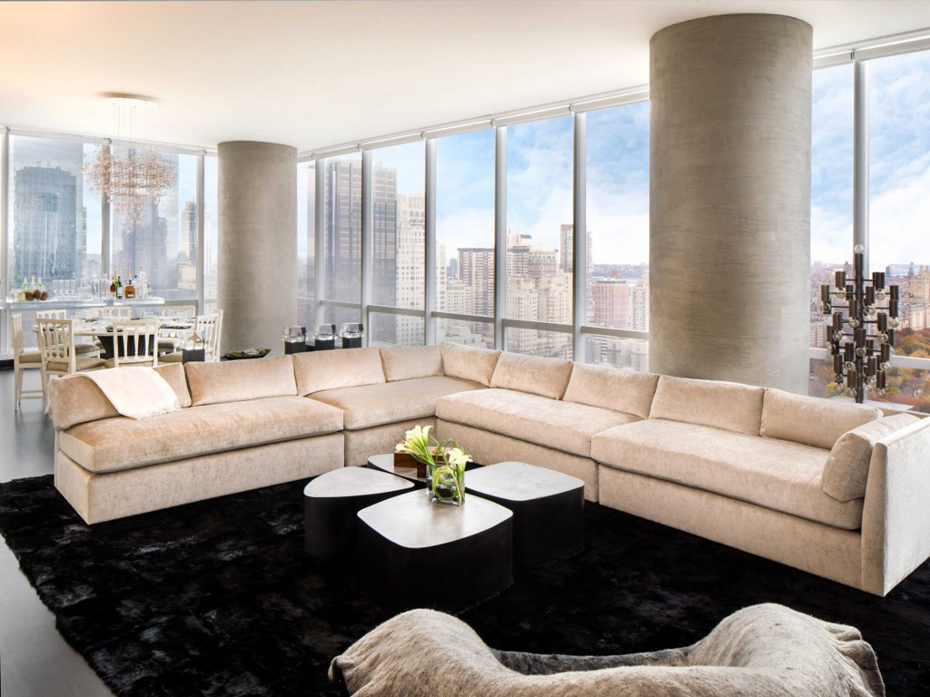  One57 à New York - L'un des salons du penthouse