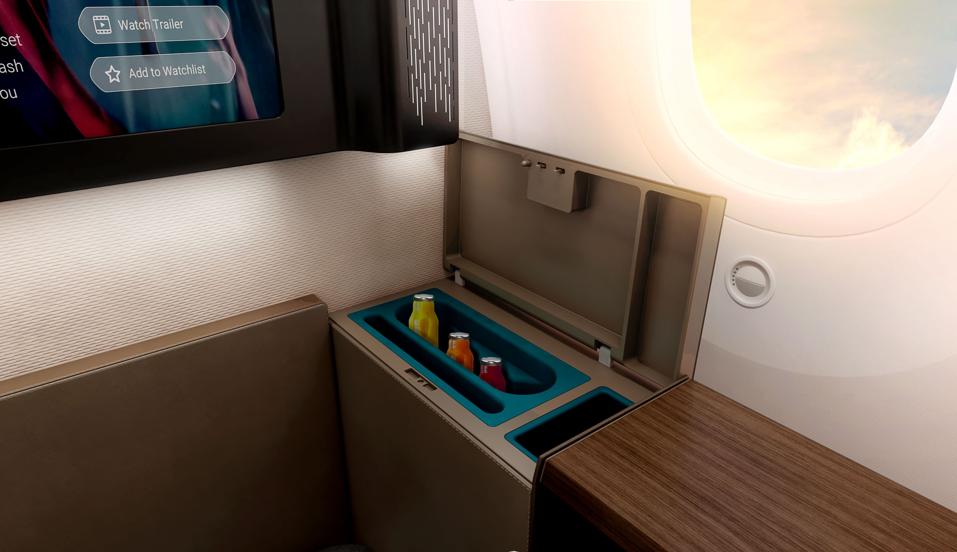 Oman Air - Mini Suite First Class - Minibar