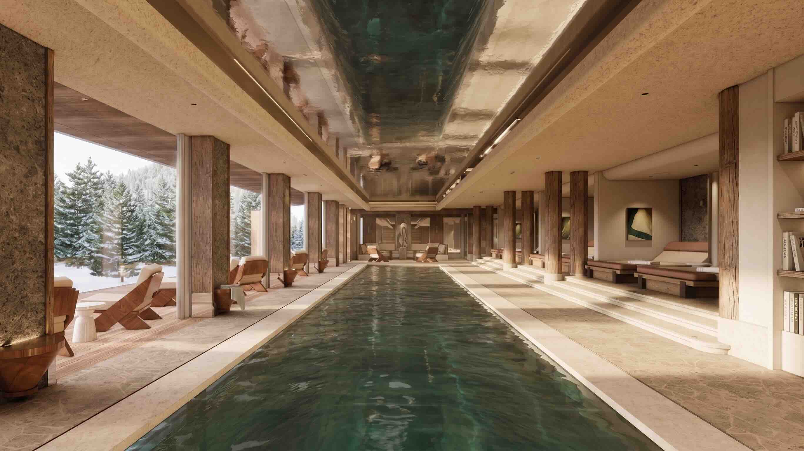 La nouvelle piscine du spa de l’hôtel © La Sivolière La nouvelle piscine du spa de l’hôtel © La Sivolière