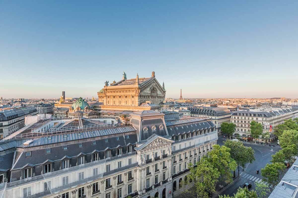 La vue depuis le rooftop des Galeries Lafayette Paris Haussmann