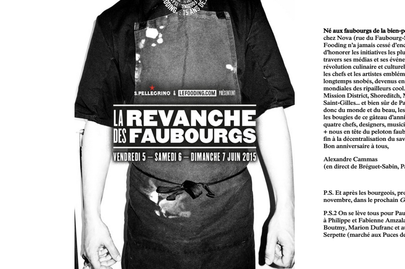 Le Fooding fête ses 15 ans à Paris Le Fooding fête ses 15 ans à Paris