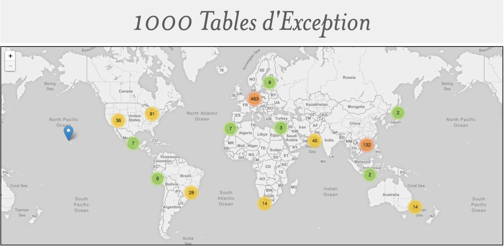 La Liste des 1000 meilleurs restaurants - Carte La Liste des 1000 meilleurs restaurants - Carte