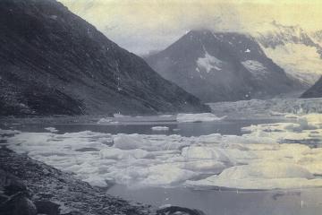 Le Märjelensee sur une image datée de 1888. Collection de Herbert Volken. Reproduction interdite.