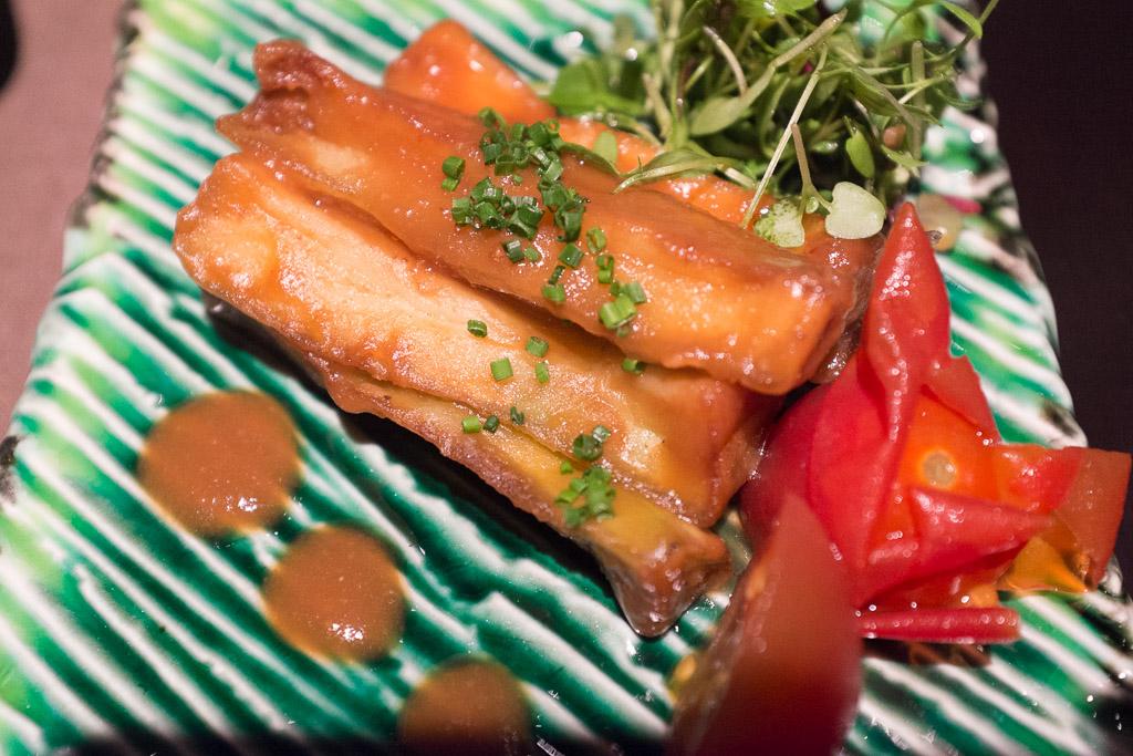 Aubergines frites "Nasu Kamo".