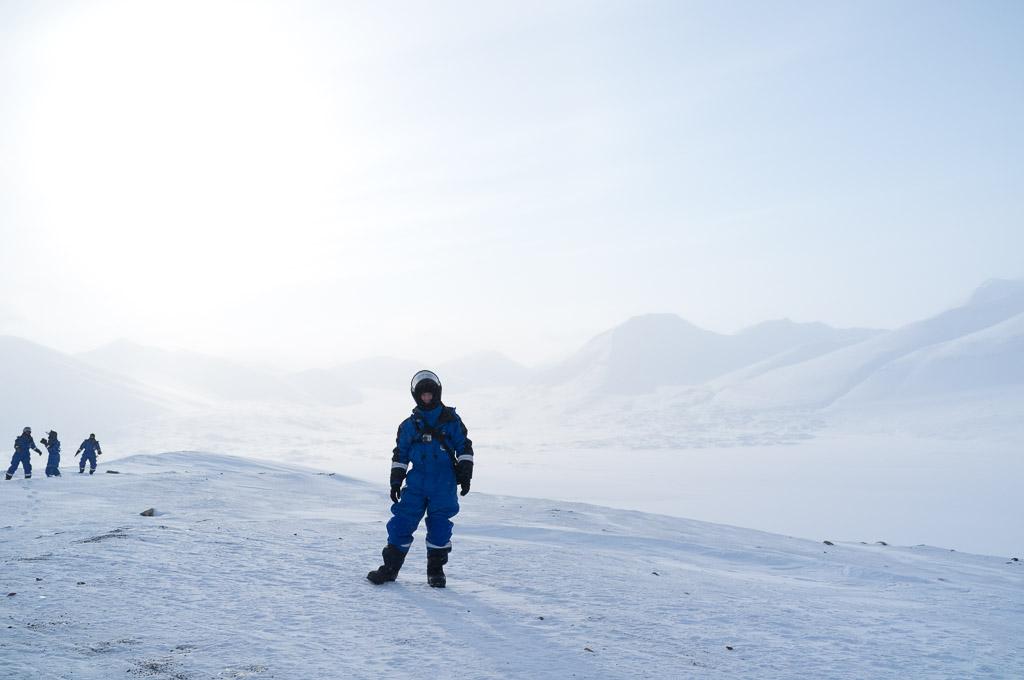 Pause sur le contrefort de Brentskarhaugen. De la neige immaculée à perte de vue !