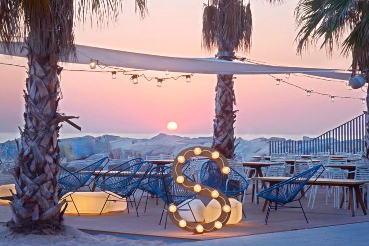 SALT Beach Club au W Barcelona - Coucher de soleil