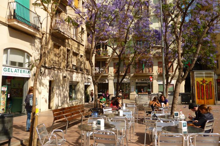 Terrasse dans le quartier de Gràcia