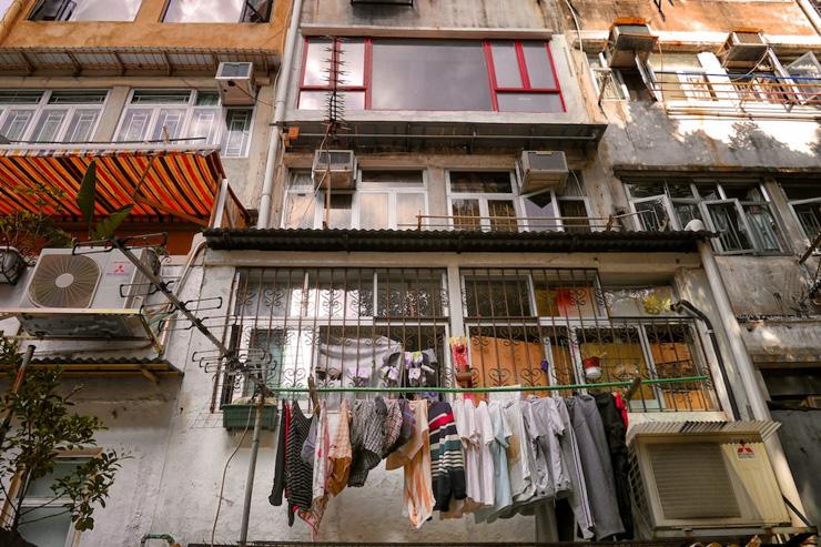 Dans le quartier de Sheung Wan à Hong Kong