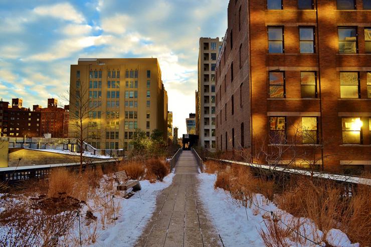 La High Line pendant l'hiver