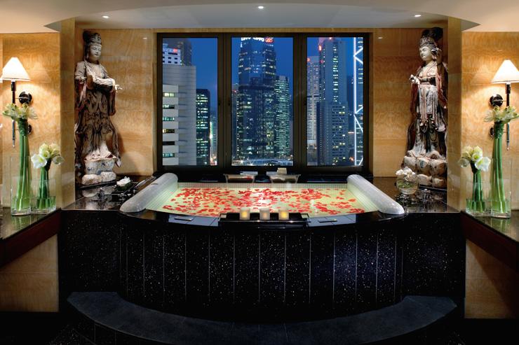 Mandarin Oriental Hong Kong - Salle de bain avec vue