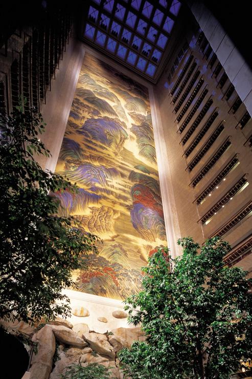 Island Shangri-La - Fresque peinte dans le lobby