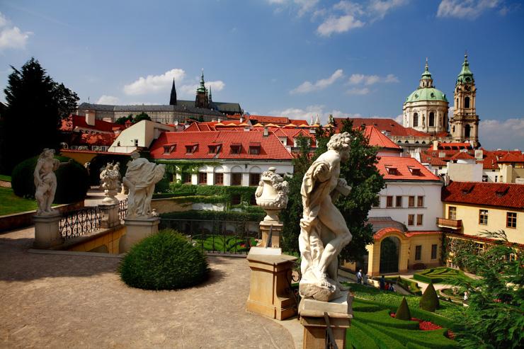 Le jardin Vrtbovska, attenant à l'Hotel Aria