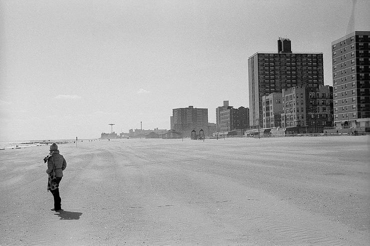 Promeneur sur Brighton Beach