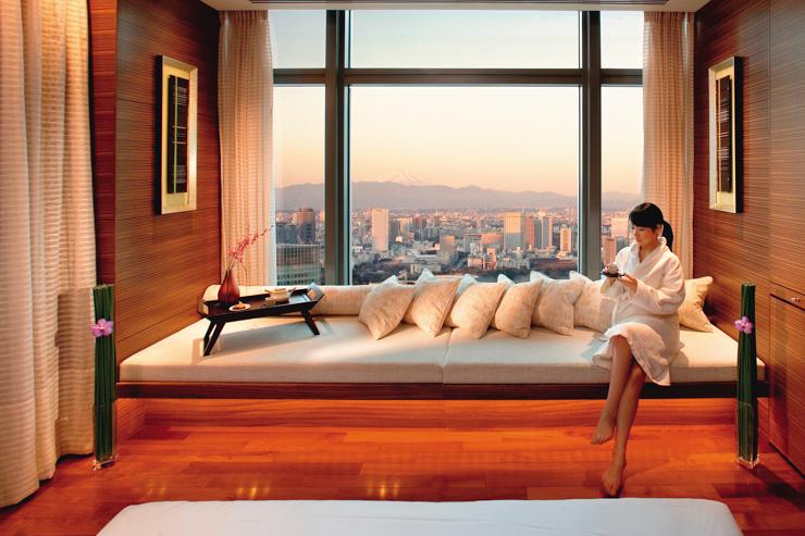 The Spa au Mandarin Oriental Tokyo - Espace pour se relaxer tout en profitant de la vue