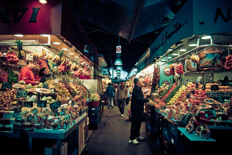 La Boqueria - Allée du marché couvert