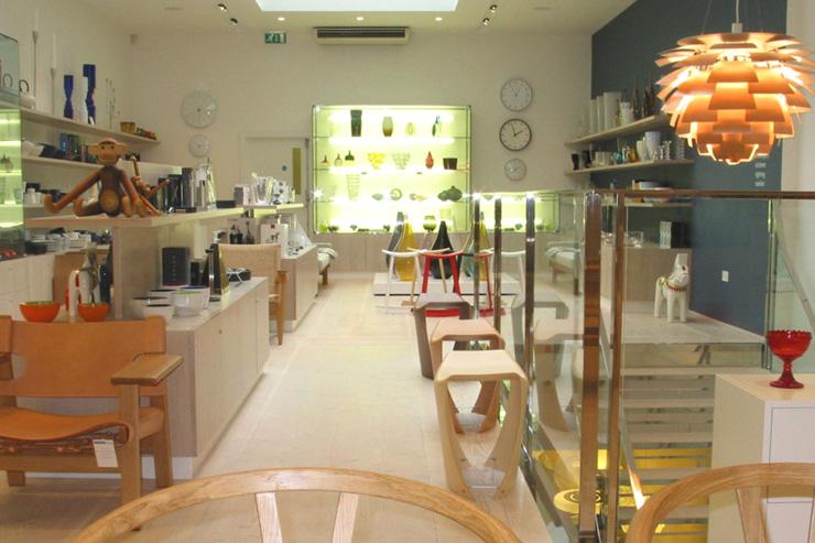 Intérieur du magasin Skandium à Marylebone