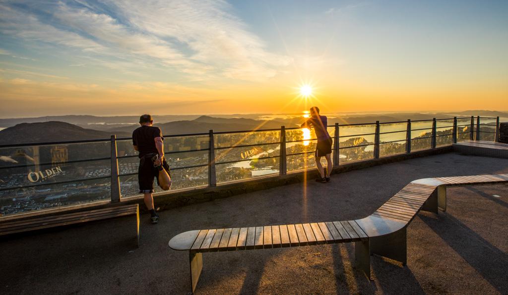 Coucher de soleil depuis le mont Ulriken © Espen Haagensen - visitBergen.com