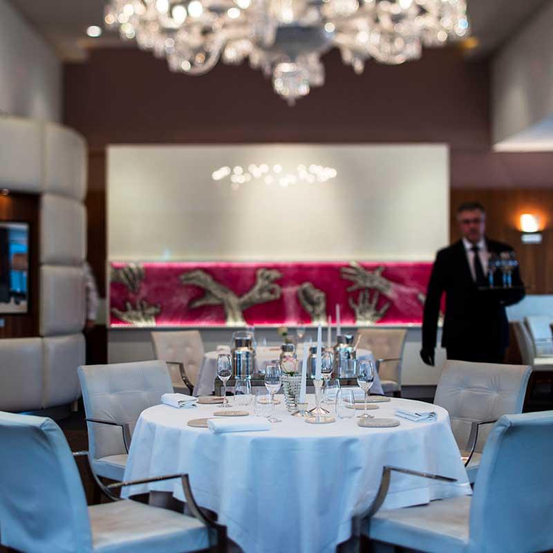 L’élégante salle à manger de l’Assiette Champenoise © L’Assiette Champenoise