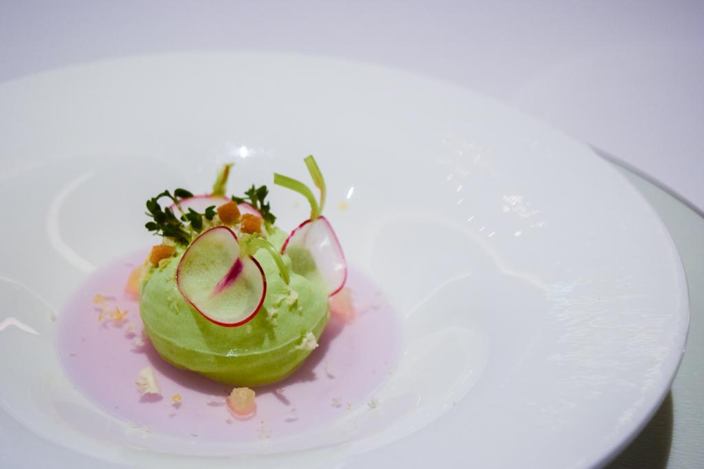 Mousse de cresson, gelée de radis © Yonder.fr