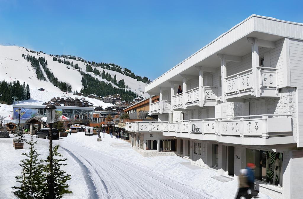 Le White 1921 Courchevel se dinstigue par son éclatante façade blanche
