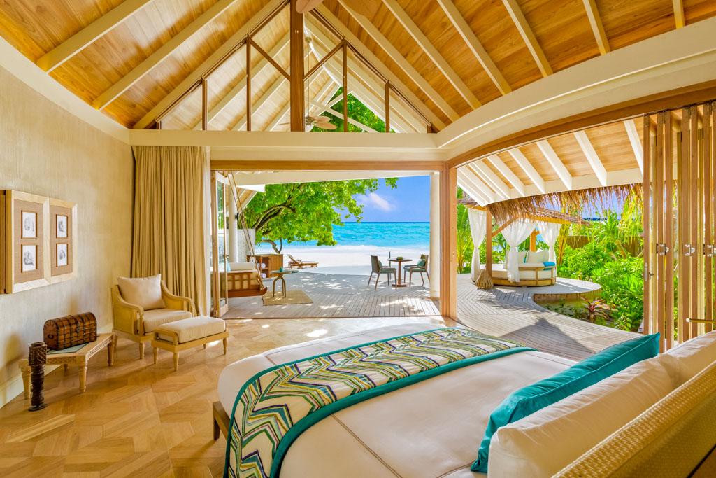 20 villas sont sur l’île, disposant d’un accès direct à la plage