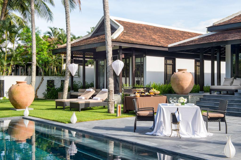 Certaines des villas sont assez spacieuses pour permettre de dîner en terrasse en toute intimité