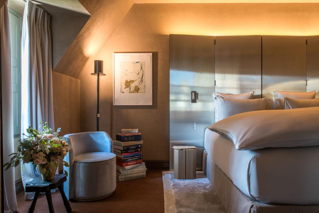 Au 3ème étage, 4 chambres, moins spacieuses mais tout aussi élégantes ont été aménagées
