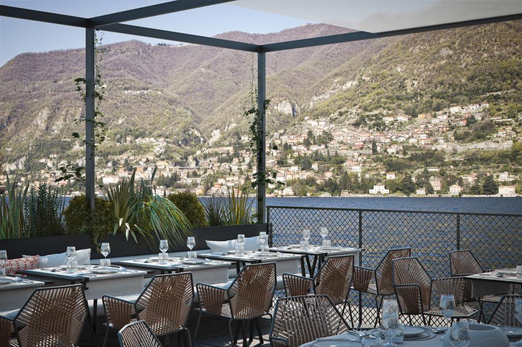 ... ou encore la terrasse d’un restaurant façon brasserie casual chic
