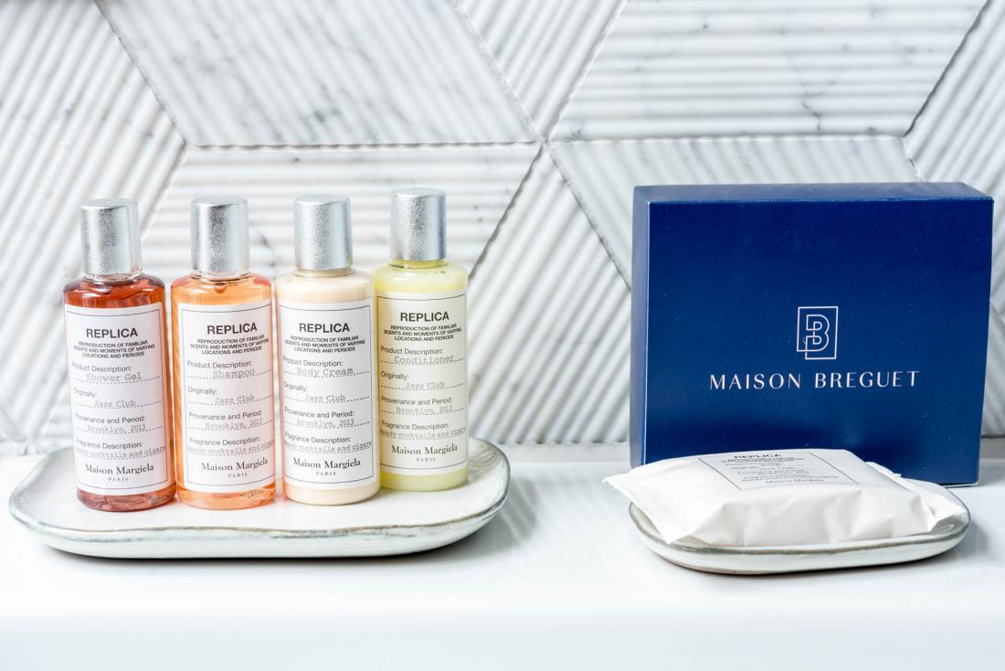 Les produits d’accueil sont signés Martin Margiela