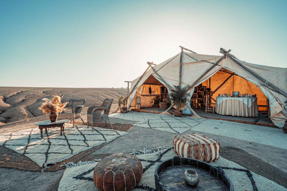 Les tentes luxueuses d’Inara Camp dans le désert marocain