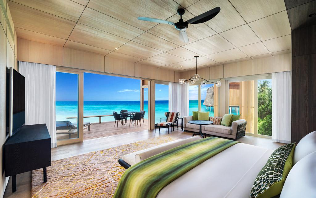 Vue spectaculaire sur l’océan depuis la Master Bedroom, la chambre des parents