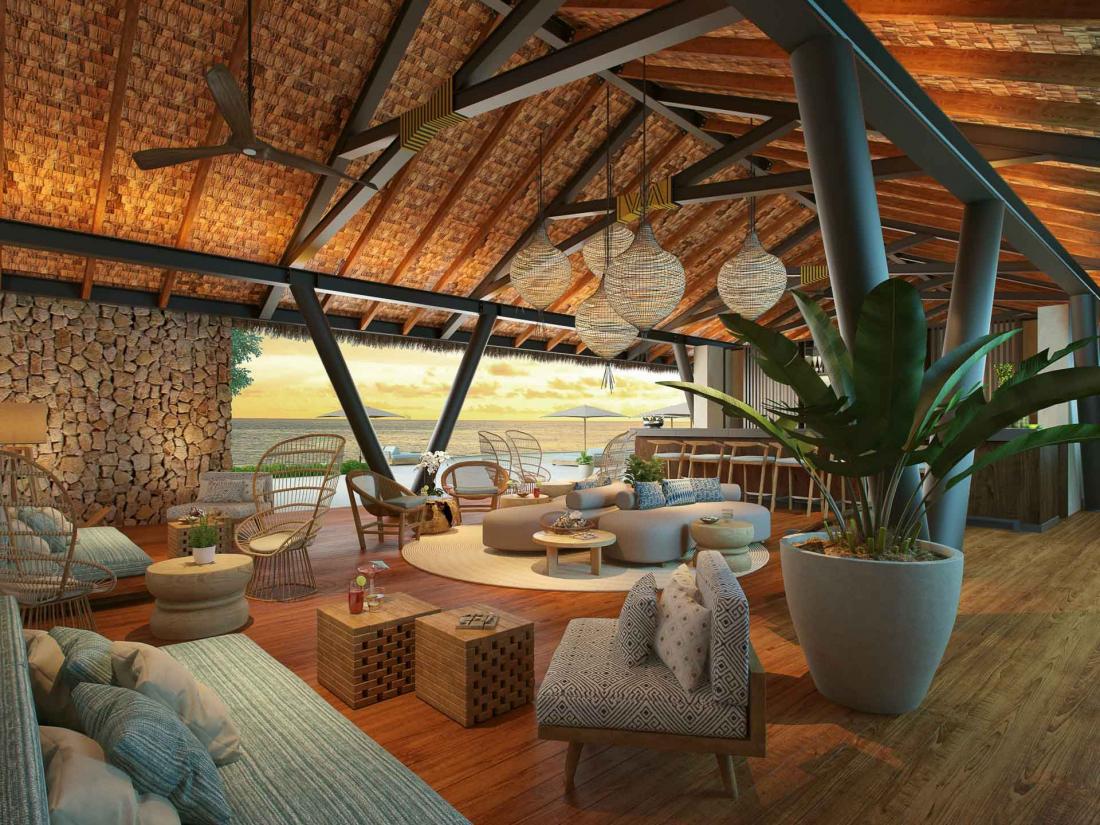 Le restaurant Tovolea sert une cuisine d’inspiration fijienne composée principalement de poissons et fruits de mers achetés aux pêcheurs locaux, et de fruits et légumes cultivés sur l’île.