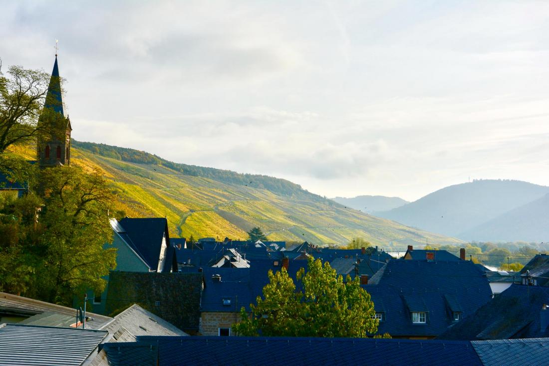 A quelques kilomètres au Nord du Schloss Lieser, la route pittoresque des vins de Moselle.