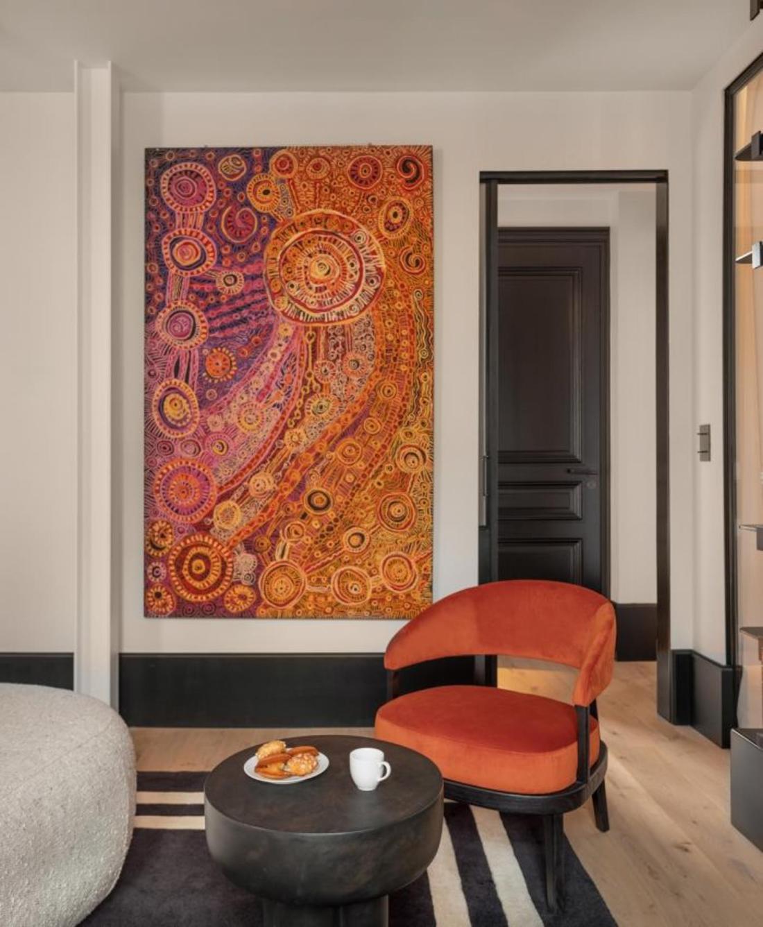 Chose peu commune, les suites exposent des peintures Aborigènes 