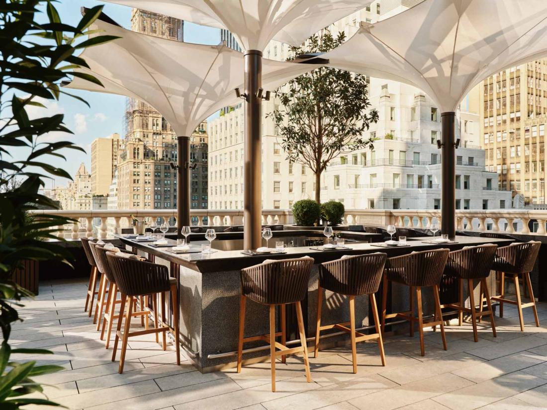 Perché au milieu des buildings de la 5ème Avenue, un jardin-terrasse avec vue sur Central Park