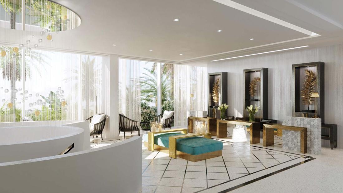 La décoration de l’hôtel 5 étoiles est pensée comme une interprétation contemporaine de l’esprit des années 30