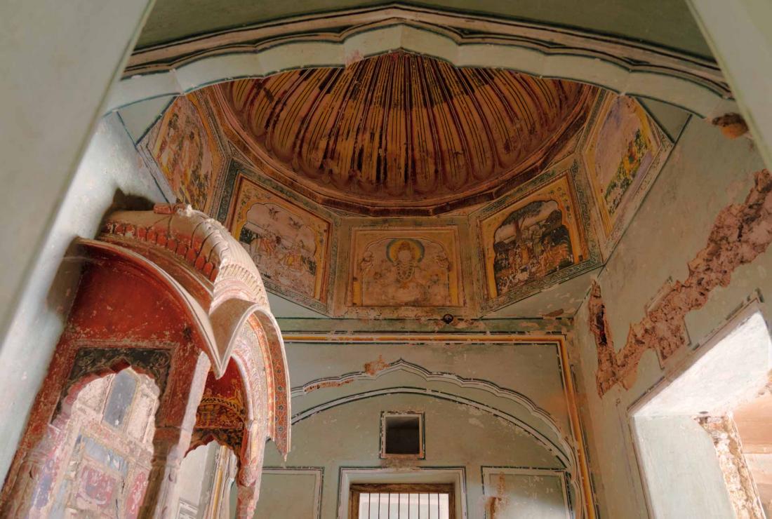L’un des temples de l’hôtel aux fresques rénovées L’un des temples de l’hôtel aux fresques rénovées