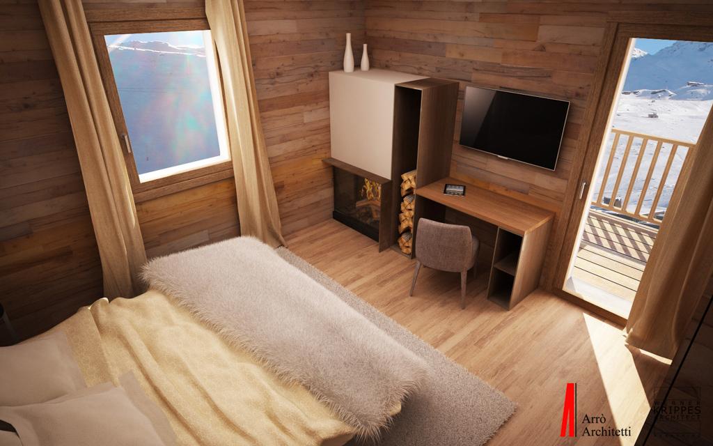 Dans les chambres, le bois occupe une place prépondérante