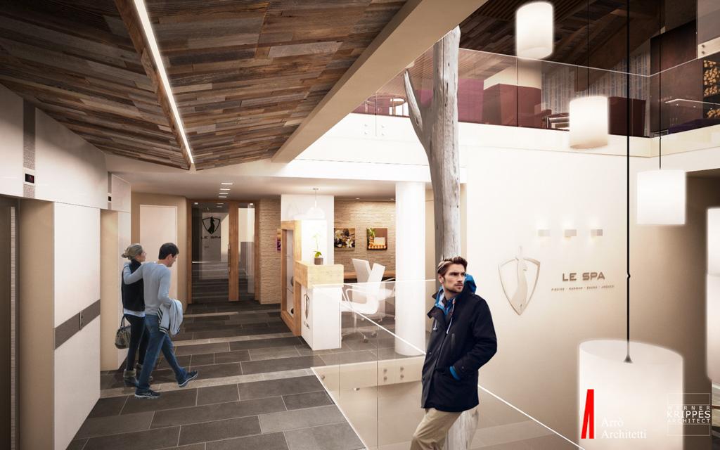L’hôtel comptera un vaste spa L’Occitane de 400 mètres carrés, avec vue panoramique sur les sommets des Alpes