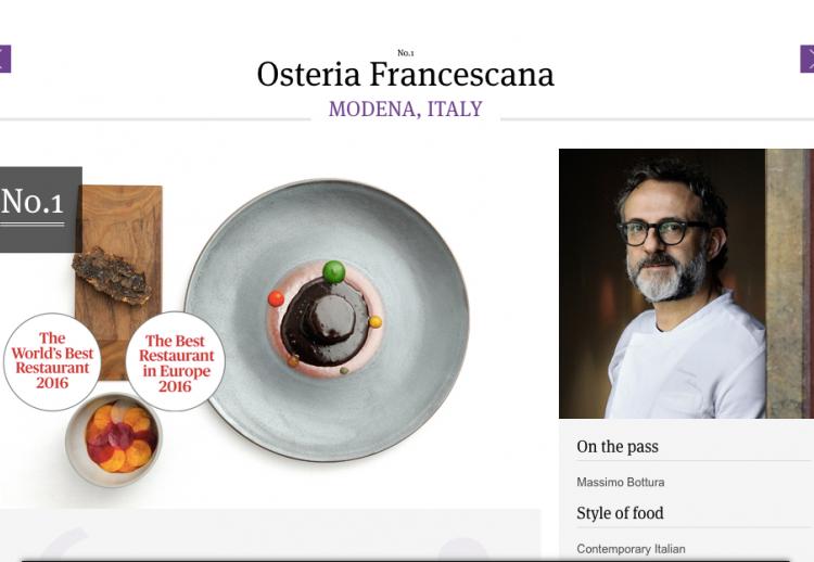 La liste des 50 meilleurs restaurants du monde en 2016 dévoilée aux 