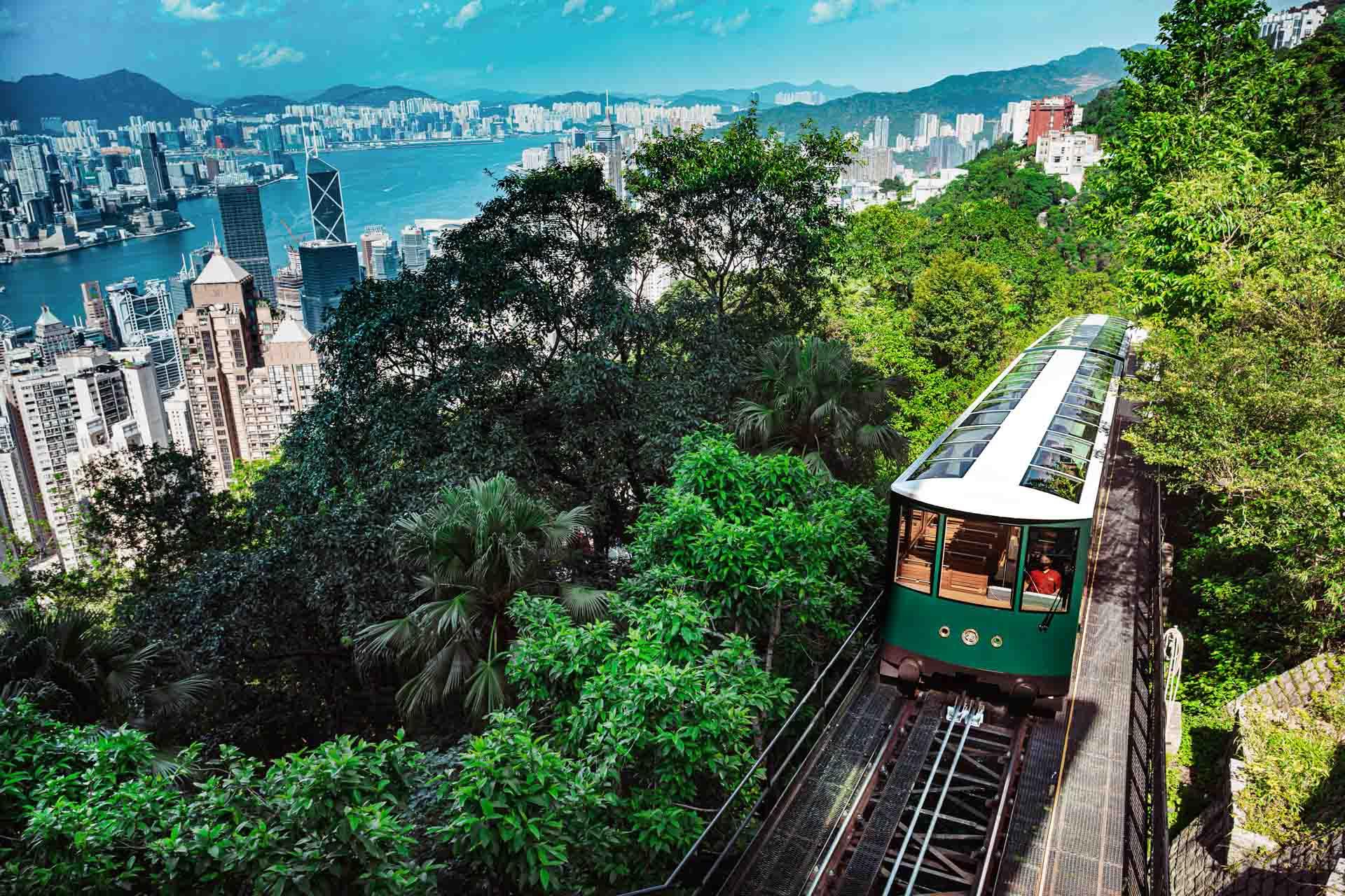 Le tramway du Victoria Peak © HKTB